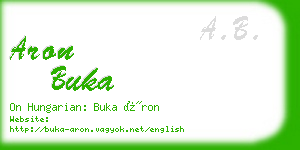 aron buka business card